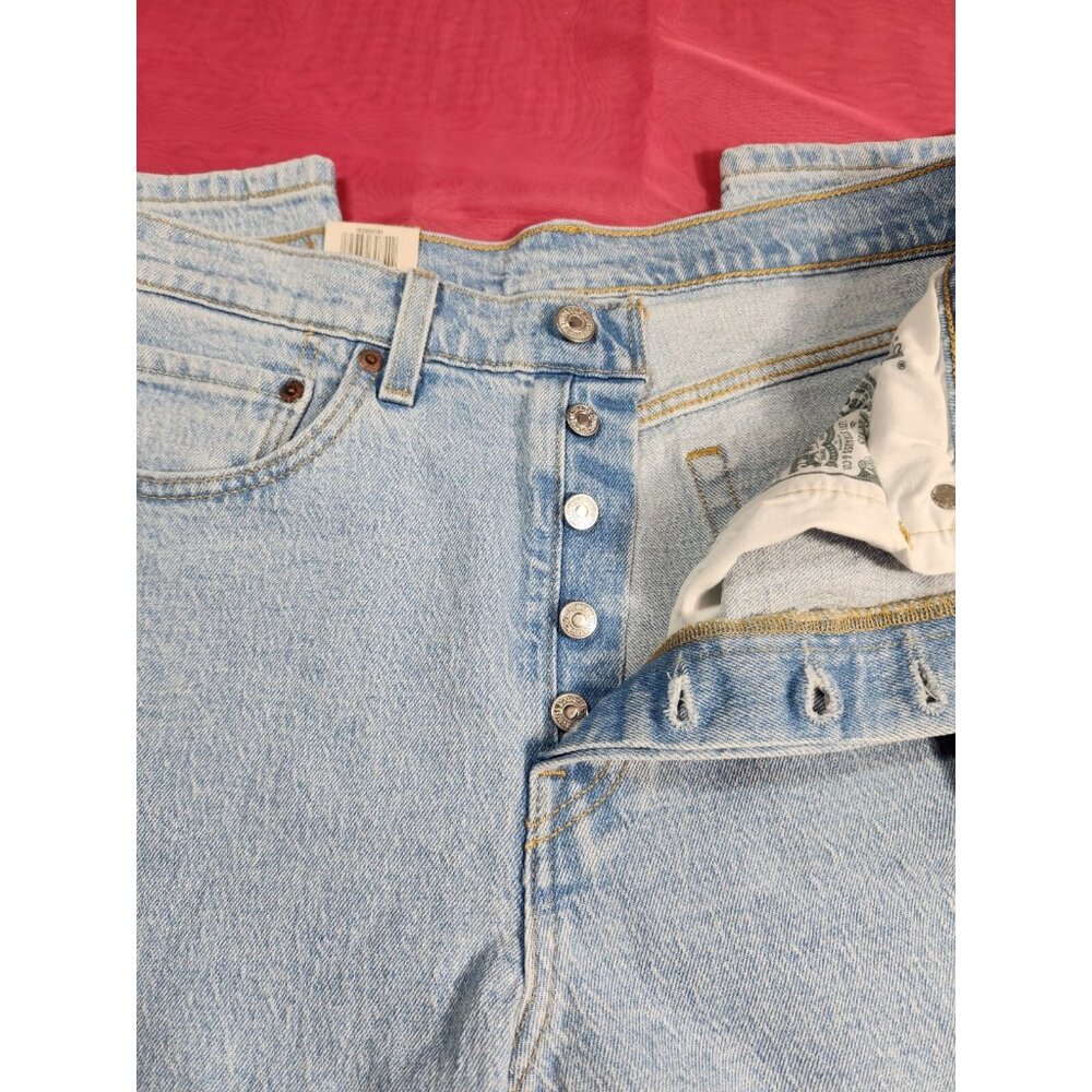 Levi's 501 Women's Size 30x26 Jeans Blue High Rise Cropped Straight Leg (27 - Picture 3 of 9